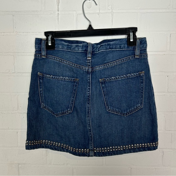 Frame Denim Stud Detailing Jean Skirt - Picture 4 of 5